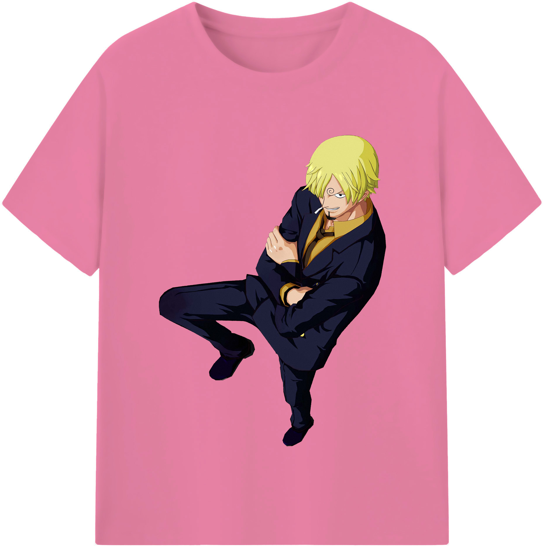 ワンピース サンジ ONE PIECE Sanji 綿100％半袖Tシャツ（フロントプリント）